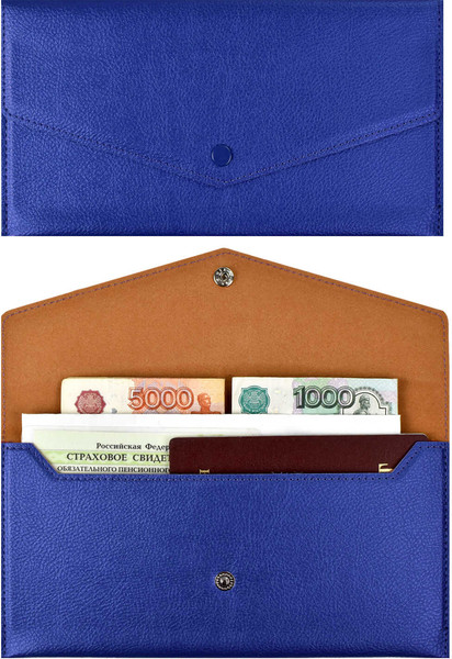 Изображение товара Папка-конверт Феникс+ 48411/50 (наппа синий металлик)
