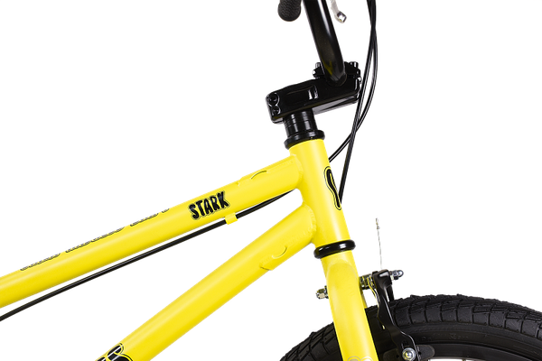 Изображение товара Велосипед STARK Madness BMX 1 2025 (лимонный/черный, разобранный, в коробке)