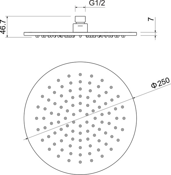 Изображение товара Лейка верхнего душа Aquatek AQ2077MB (черный матовый)
