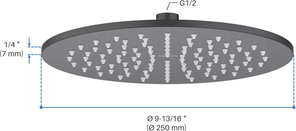 Изображение товара Лейка верхнего душа Aquatek AQ2077MB (черный матовый)