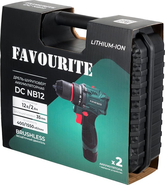 Изображение товара Аккумуляторная дрель-шуруповерт Favourite DC NB12 / 121150212