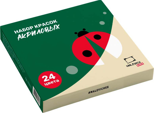 Изображение товара Акриловые краски Малевичъ Хобби / 612013 (24цв)