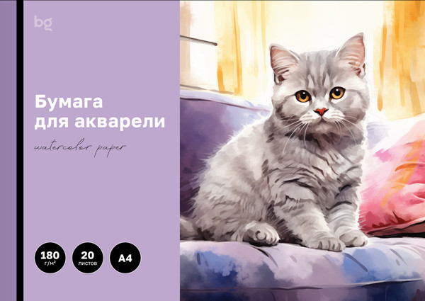 Изображение товара Альбом для рисования BG Котенок / БА20А4_60208 (20л)