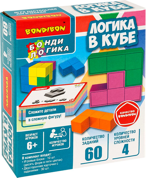 Изображение товара Игра-головоломка Bondibon БондиЛогика. Логика в кубе / ВВ6467