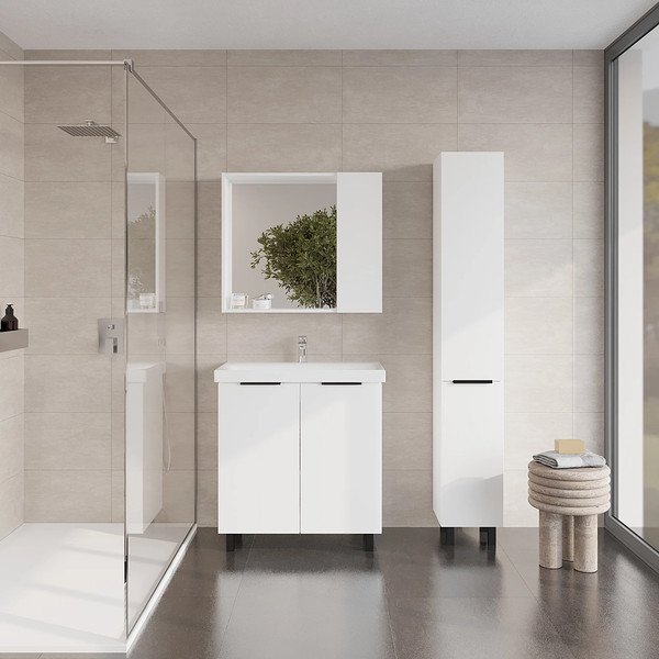 Изображение товара Шкаф-пенал для ванной Viant Берлин / VBER300BEL-PEN