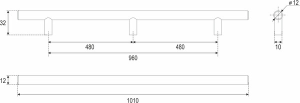 Изображение товара Ручка для мебели Boyard RR007SST.5/960