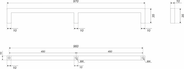 Изображение товара Ручка для мебели Boyard RS143SST.5/960