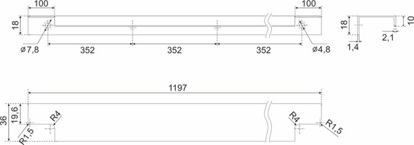 Изображение товара Ручка для мебели Boyard RT809BL.1/1056/1200