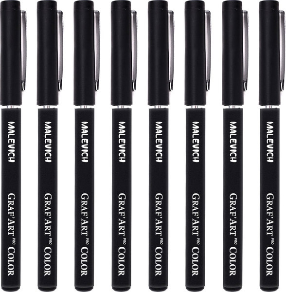 Изображение товара Набор капиллярных ручек Малевичъ GrafArt Pro. Дальний космос / 196942 (8шт)