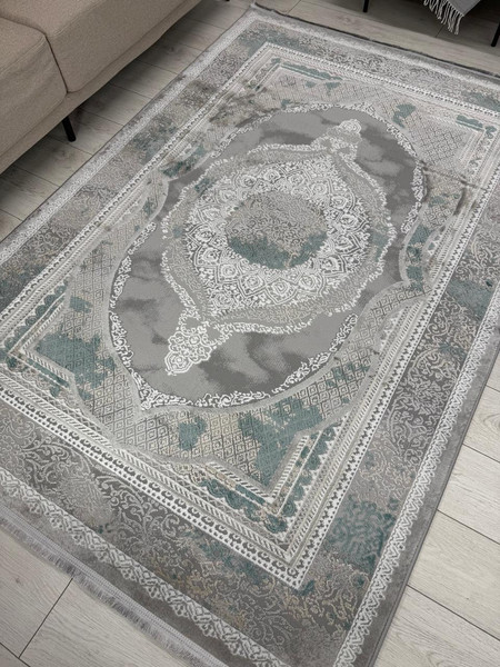 Изображение товара Ковер Radjab Carpet Афина Прямоугольник 1032A / 12974RK (2.4x3.4, Grey/Green)