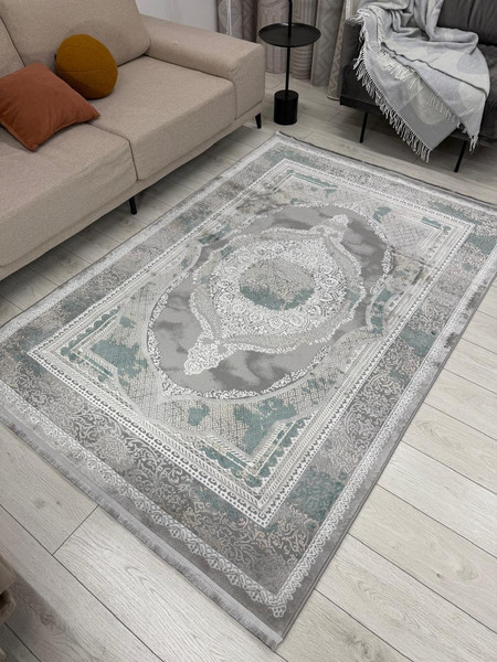 Изображение товара Ковер Radjab Carpet Афина Прямоугольник 1032A / 12974RK (2.4x3.4, Grey/Green)