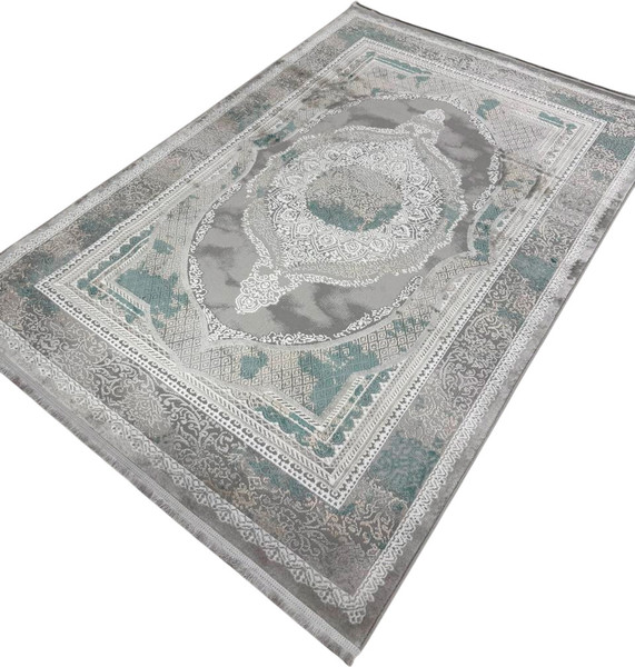 Изображение товара Ковер Radjab Carpet Афина Прямоугольник 1032A / 12974RK (2.4x3.4, Grey/Green)
