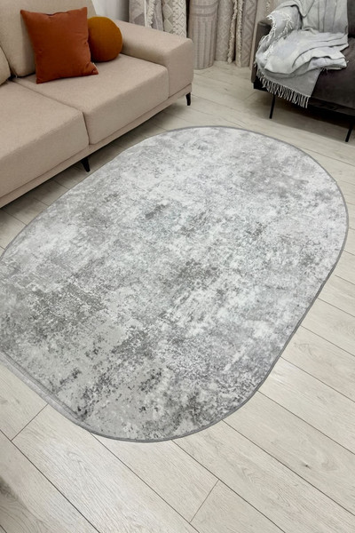 Изображение товара Ковер Radjab Carpet Беллуччи Овал HL 616 / 12723RK (1.6x3, Grey)