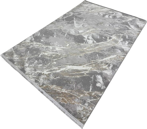 Изображение товара Ковер Radjab Carpet Афина Овал 9012A / 12884RK (0.8x1.5, Grey/Beige)