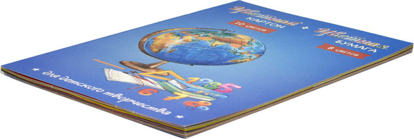 Изображение товара Набор цветной бумаги и картона Феникс+ Глобус / 66759