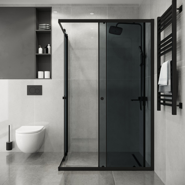 Изображение товара Душевой уголок Niagara Eco NG-1018-14QT 100x80x190 (черный/стекло тонированное)