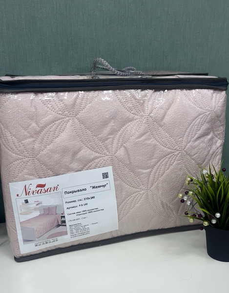 Изображение товара Покрывало Nivasan Жемчуг 210x140 / P.G 140-2 (кофейный)