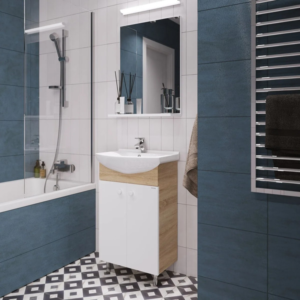 Изображение товара Комплект мебели для ванной Grossman Эко-60 / 106052-2 (комбинированный)