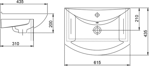 Изображение товара Комплект мебели для ванной Grossman Эко-60 / 106052-2 (комбинированный)