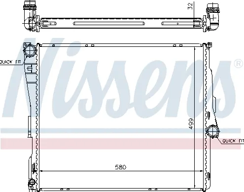 Изображение товара Радиатор системы охлаждения Nissens 60803A