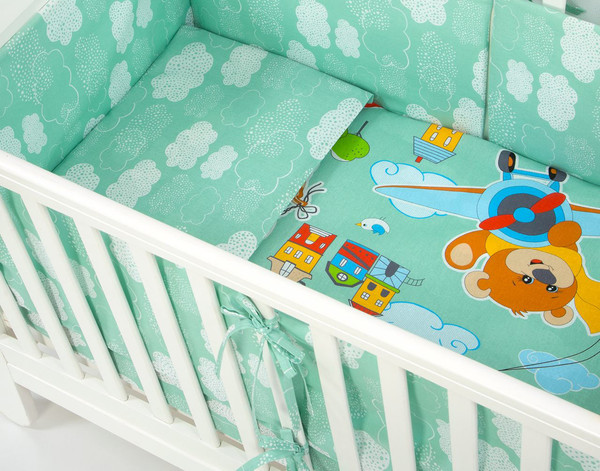 Изображение товара Комплект постельный для малышей АртПостель Улетные мишки