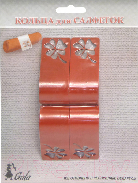 Изображение товара Набор колец для салфеток GALA KS005-RY (красный)