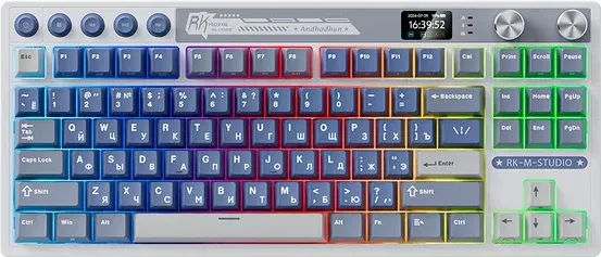 Изображение товара Клавиатура Royal Kludge RK M87 (Ocean Blue/Cream Switch)