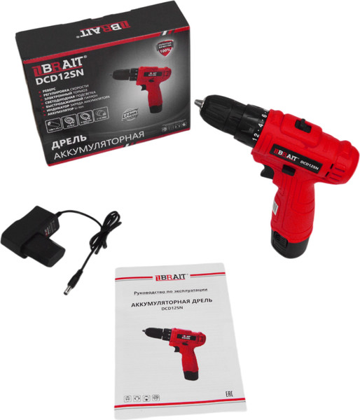 Изображение товара Аккумуляторная дрель-шуруповерт Brait DCD12SN