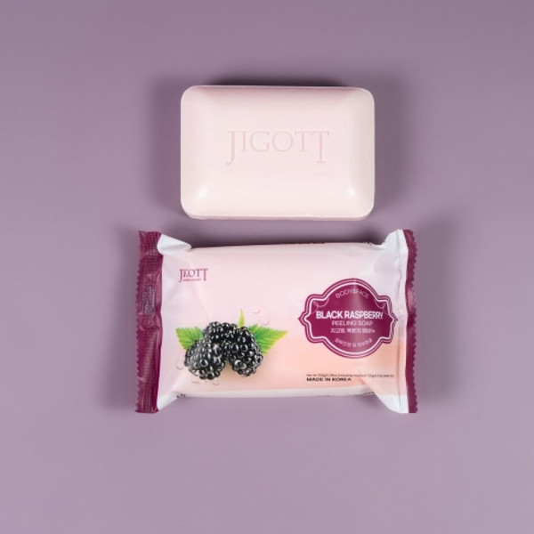 Изображение товара Мыло твердое Jigott Black Raspberry Scrub Soap с экстрактом ежевики (150г)