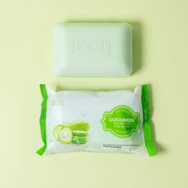 Изображение товара Мыло твердое Jigott Cucumber Scrub Soap с экстрактом огурца (150г)