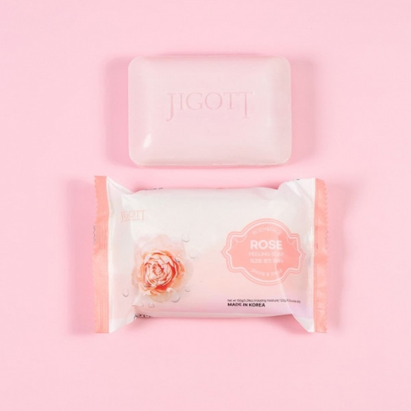 Изображение товара Мыло твердое Jigott Rose Scrub Soap с экстрактом розы (150г)