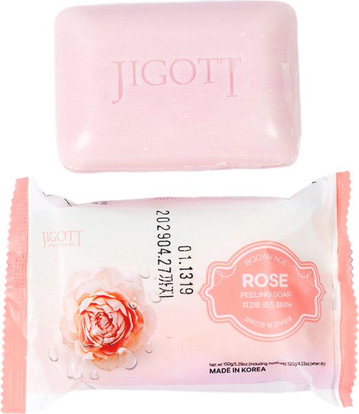 Изображение товара Мыло твердое Jigott Rose Scrub Soap с экстрактом розы (150г)