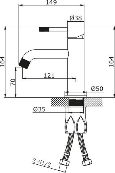Изображение товара Смеситель Vieir V402511S