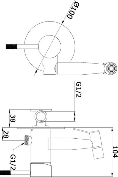 Изображение товара Гигиенический душ со смесителем Vieir V403553С