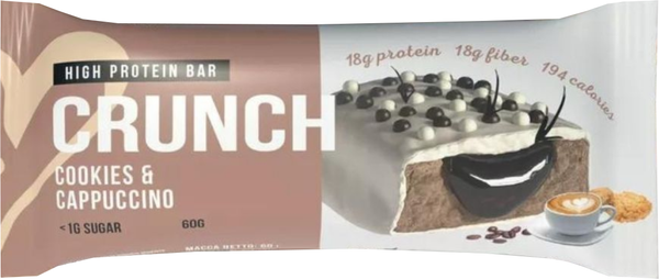 Изображение товара Набор протеиновых батончиков BootyBar Crunch Печенье с капучино (16x60г)