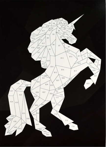 Изображение товара Картина по номерам стикерами Феникс+ Единорог / 64806