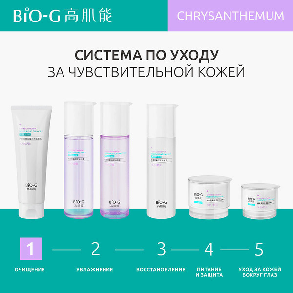 Изображение товара Пенка для умывания Bio-G Chrysanthemum с экстрактом хризантемы (100г)