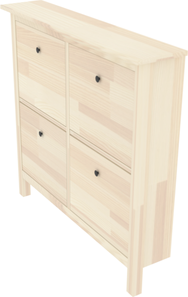 Изображение товара Тумба в прихожую ФанДОК С 4-мя отделениями Ф-156.13-01 (лак)