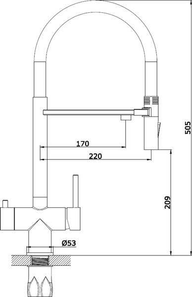 Изображение товара Смеситель Vieir V15019C