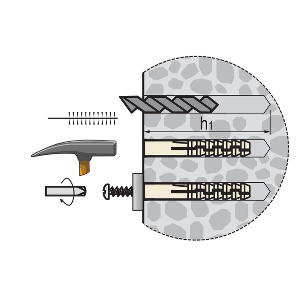 Изображение товара Дюбель универсальный ЕВРОПАРТНЕР PND-8L x65 / 76082047 (50шт)