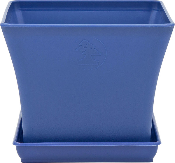 Изображение товара Вазон BOTANICA Block с поддоном (15x15x12.5см, синий)