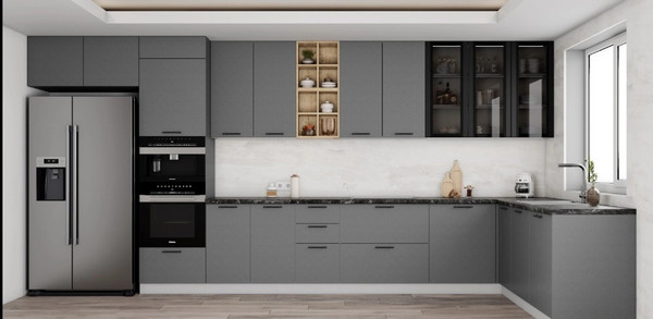 Изображение товара Шкаф навесной для кухни ДСВ П 600 Ройс (графит скин)