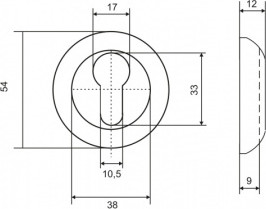 Изображение товара Накладка на цилиндр Basara ET 0701 SN/CP (сатин/хром)