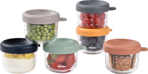 Изображение товара Набор контейнеров для детского питания Beaba Color Mix 914015 (150мл, 6шт)
