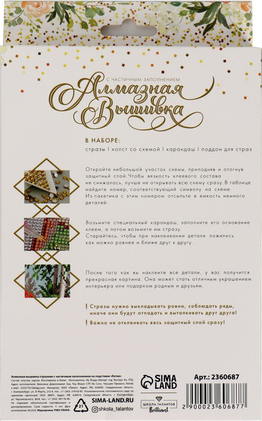 Изображение товара Набор алмазной вышивки Школа талантов Котик / 2360687