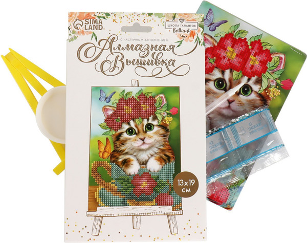 Изображение товара Набор алмазной вышивки Школа талантов Котик / 2360687