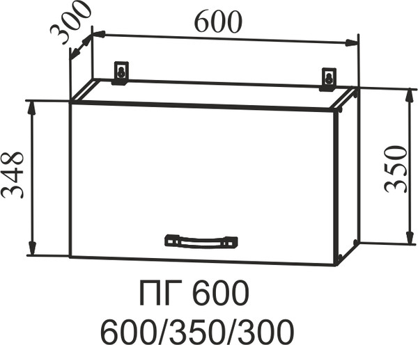 Изображение товара Шкаф под вытяжку ДСВ ПГ 600 Гранд (белый)