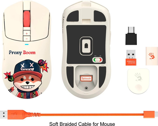 Изображение товара Мышь A4Tech Bloody R72 Ultra Proxy Boom (бежевый)