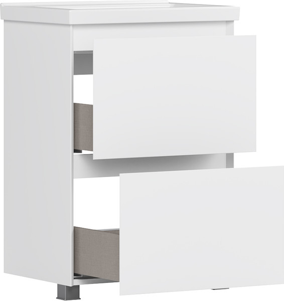 Изображение товара Тумба под умывальник Belux Киото Н 60-02 (1, белый глянцевый)
