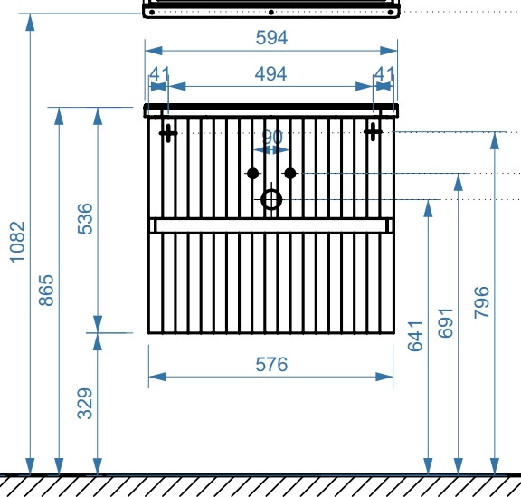 Изображение товара Тумба под умывальник Belux Осло НП 60-02 (18, белый матовый)